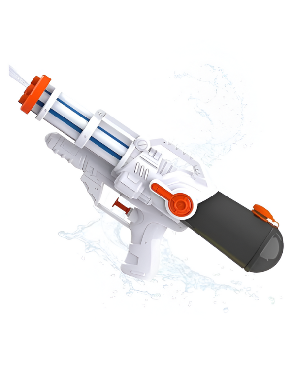 High-Pressure Holi Pichkari Water Gun | 260ml Modern Multi-Shot Powerful Water Blaster White LMI11395.