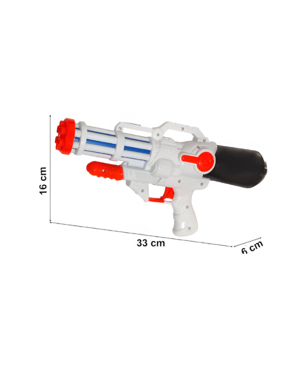 High-Pressure Holi Pichkari Water Gun | 260ml Modern Multi-Shot Powerful Water Blaster White LMI11395.