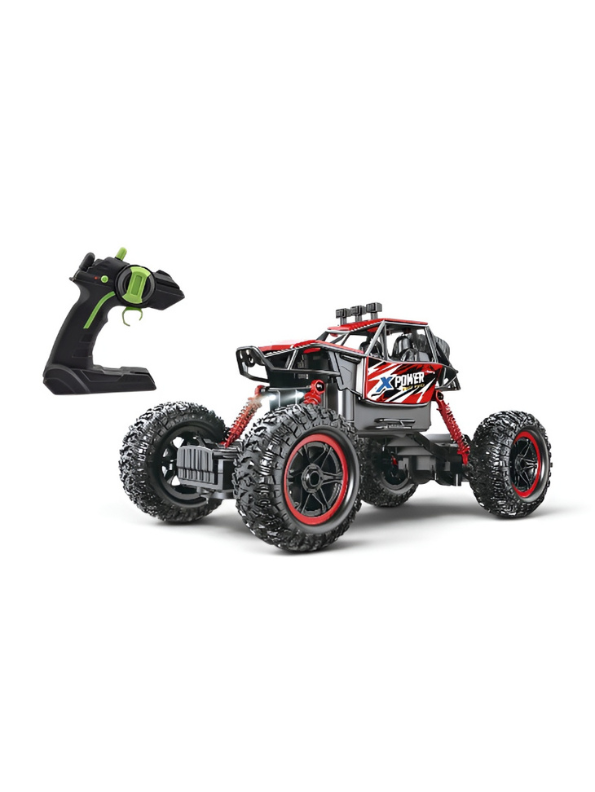High-Speed 4WD RC Monster Truck with Smoke Spray Effect and LED Lights – Red 1:14 Scale Off-Road Toy Car for Kids TV1052