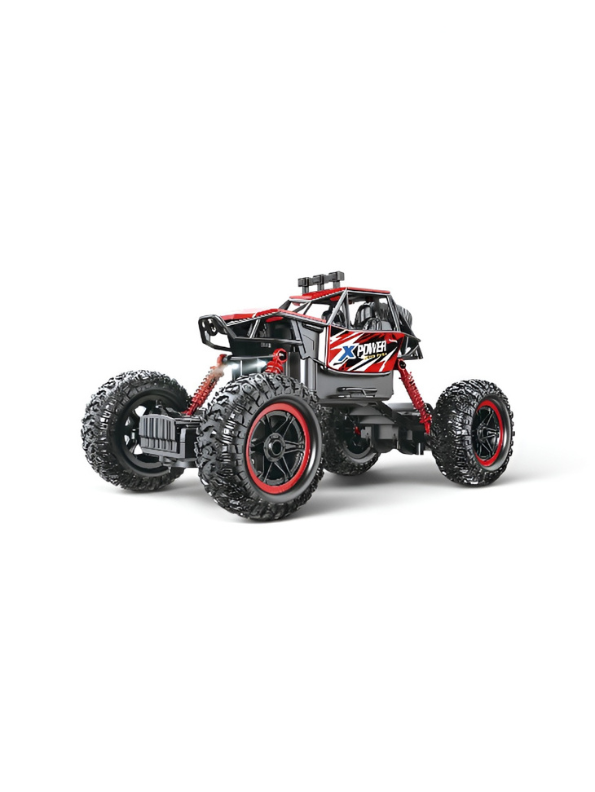 High-Speed 4WD RC Monster Truck with Smoke Spray Effect and LED Lights – Red 1:14 Scale Off-Road Toy Car for Kids TV1052