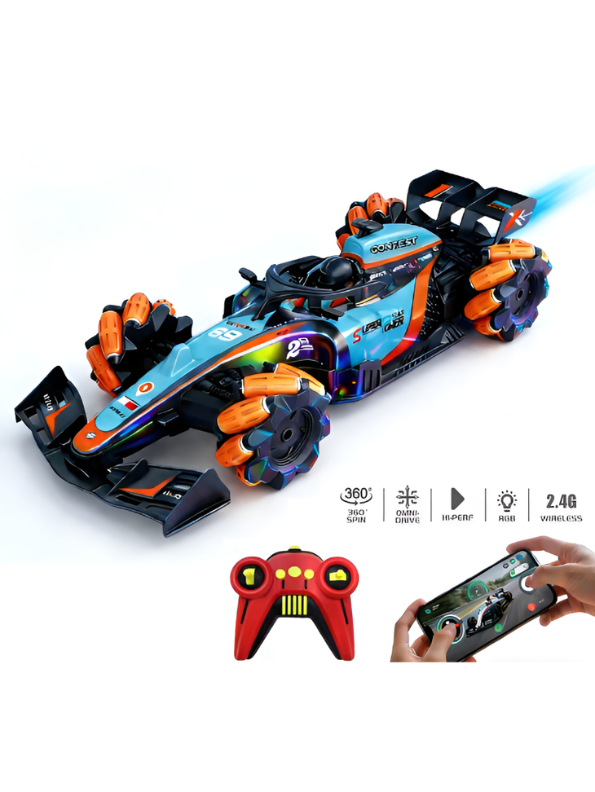 High-Speed RC Formula 1 Racing Car – Remote Control F1 Car with 360° Rotation TV7001.
