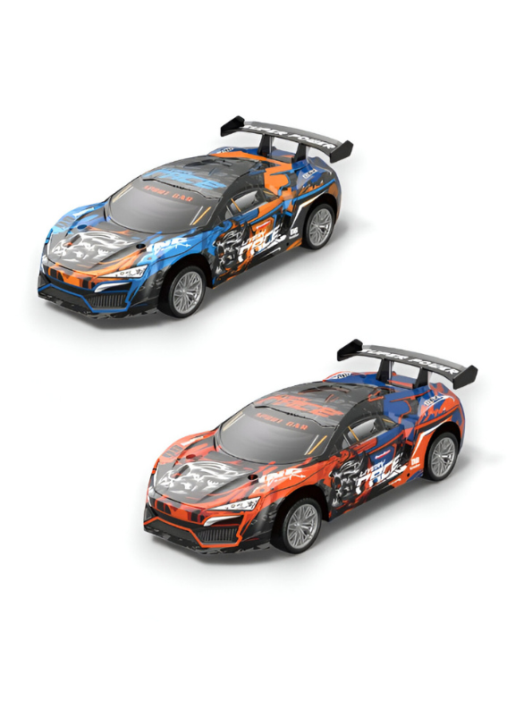 High-Speed Race Car - 2WD Remote Control Race Car with LED Lights 1:16 Scale Orange LMI15839.