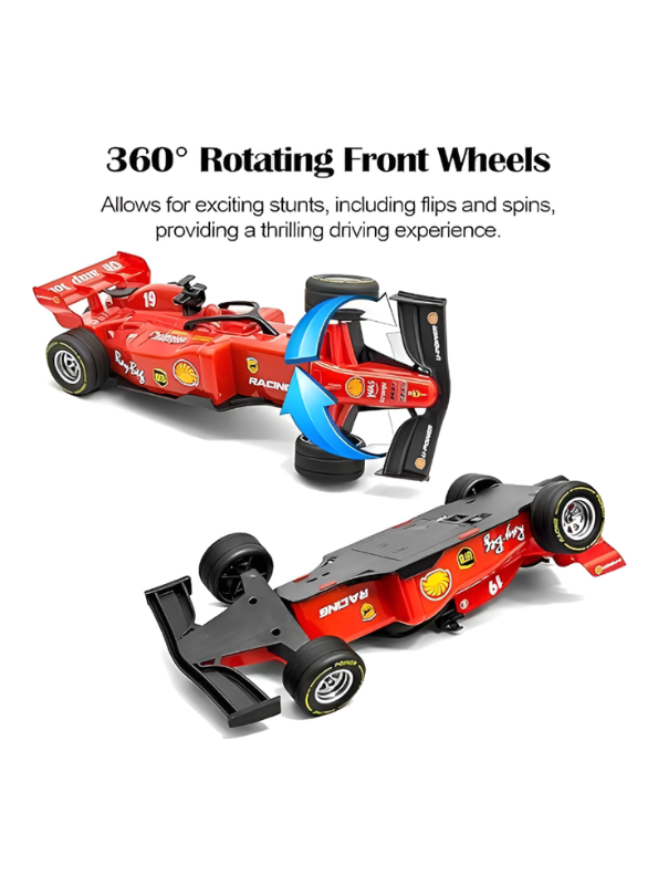 High-Speed Remote Control F1 Racing Car with Mist Spray, 360° Front Wheels Rechargeable RC Car TV6621.