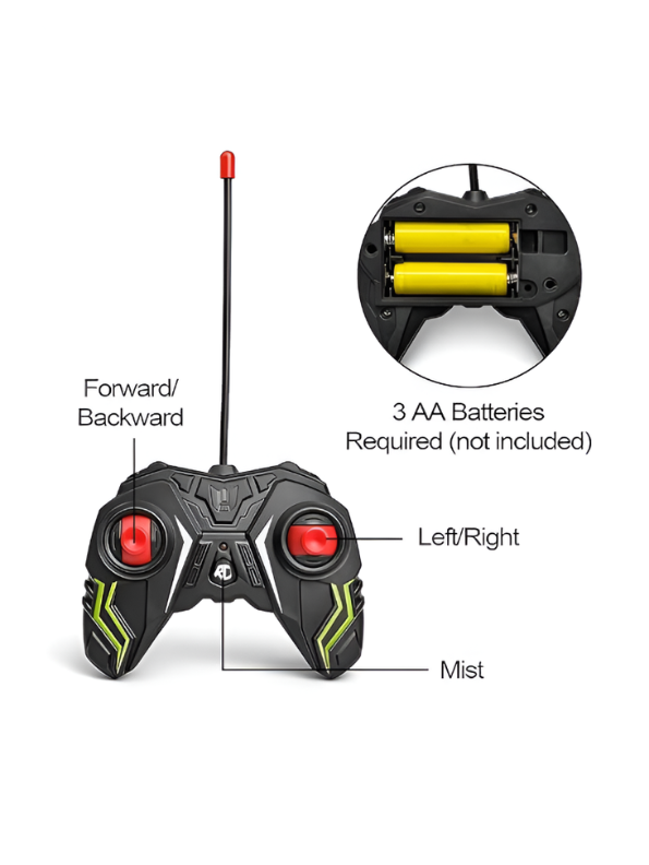 High-Speed Remote Control F1 Racing Car with Mist Spray, 360° Front Wheels Rechargeable RC Car TV6621.