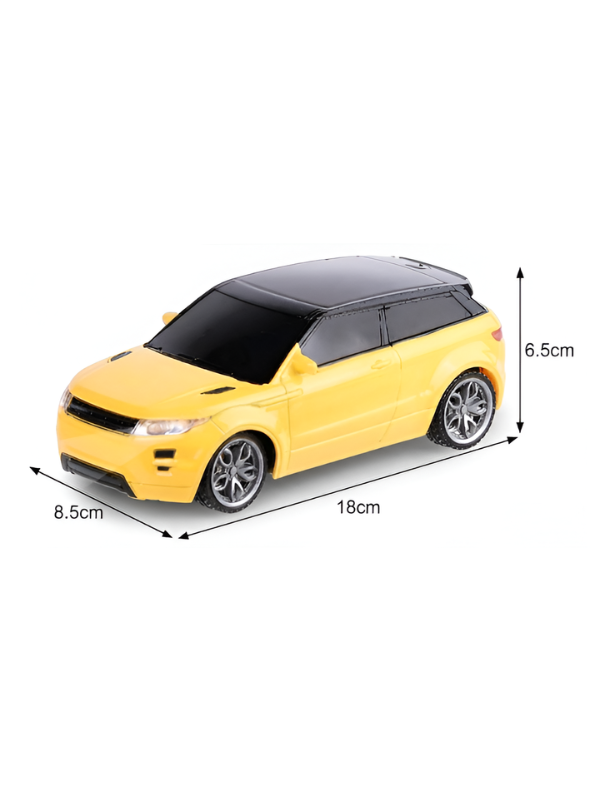 High-Speed Yellow & Black Remote Control Racing SUV Toy Car – Rechargeable Electric Sports Car with Controller & USB Charger Cable LMI16310