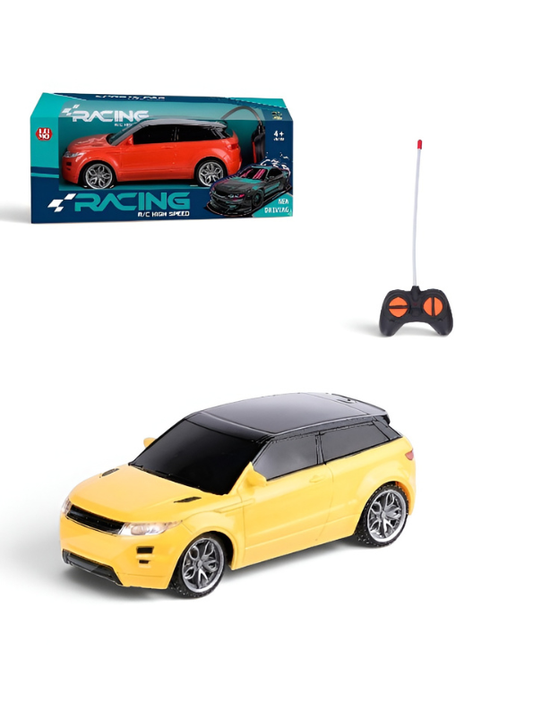 High-Speed Yellow & Black Remote Control Racing SUV Toy Car – Rechargeable Electric Sports Car with Controller & USB Charger Cable LMI16310