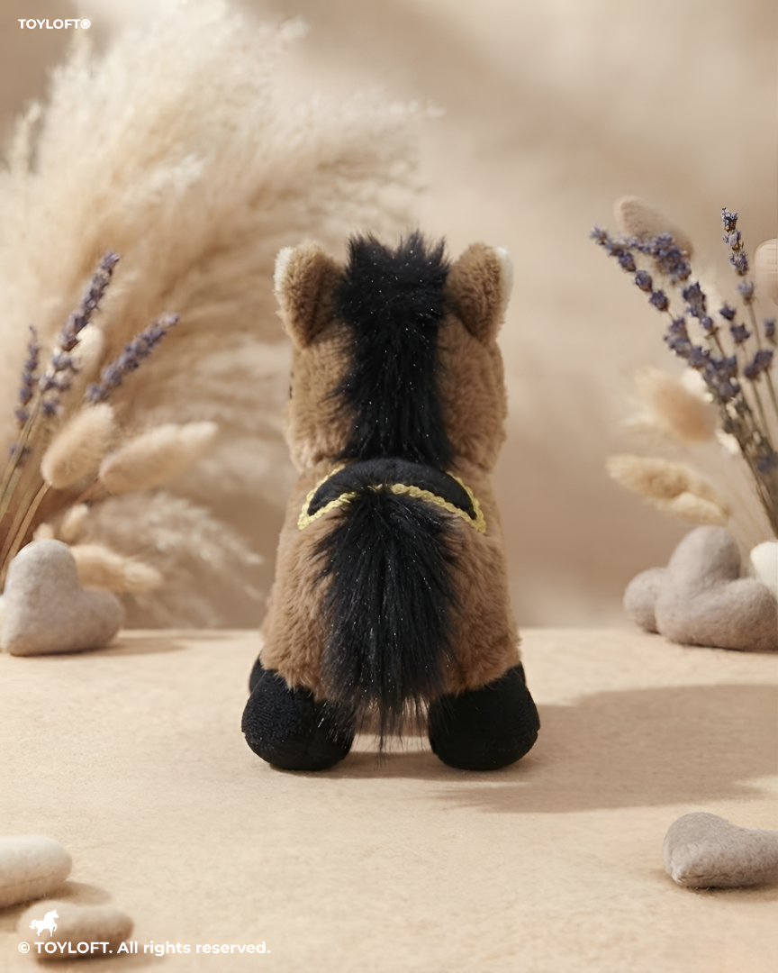 Horse Plush Toy – 8-Inch Stuffed Brown Pony Animal Figure for Kids ST16298