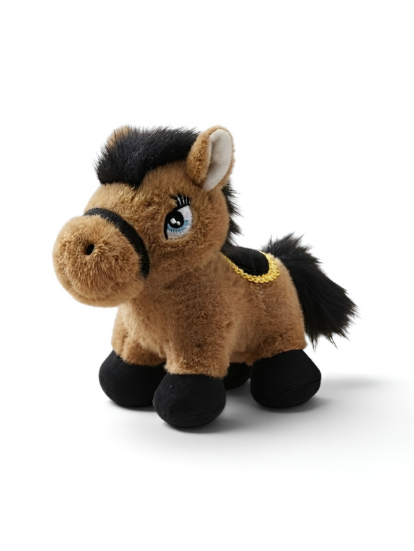 Horse Plush Toy – 8-Inch Stuffed Brown Pony Animal Figure for Kids ST16298
