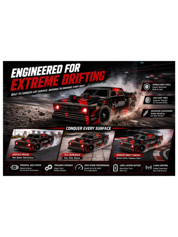 Hospeed HS16351 Ejector Rocket RC Drift Car MD523.