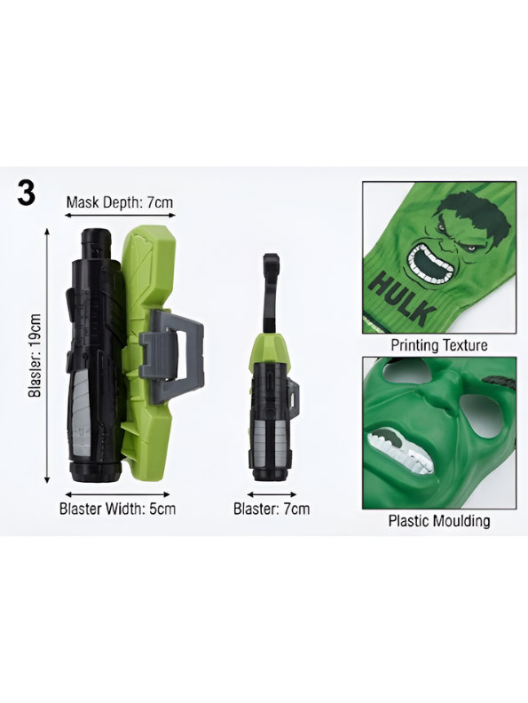 Hulk Superhero Costume Set – Includes 3 Suction Darts, Avengers Role Play Dress-Up Toy TV2732.