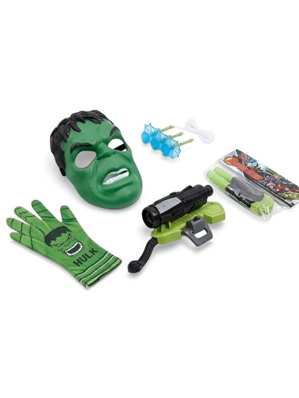 Hulk Superhero Costume Set – Includes 3 Suction Darts, Avengers Role Play Dress-Up Toy TV2732.
