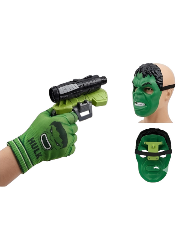 Hulk Superhero Costume Set – Includes 3 Suction Darts, Avengers Role Play Dress-Up Toy TV2732.