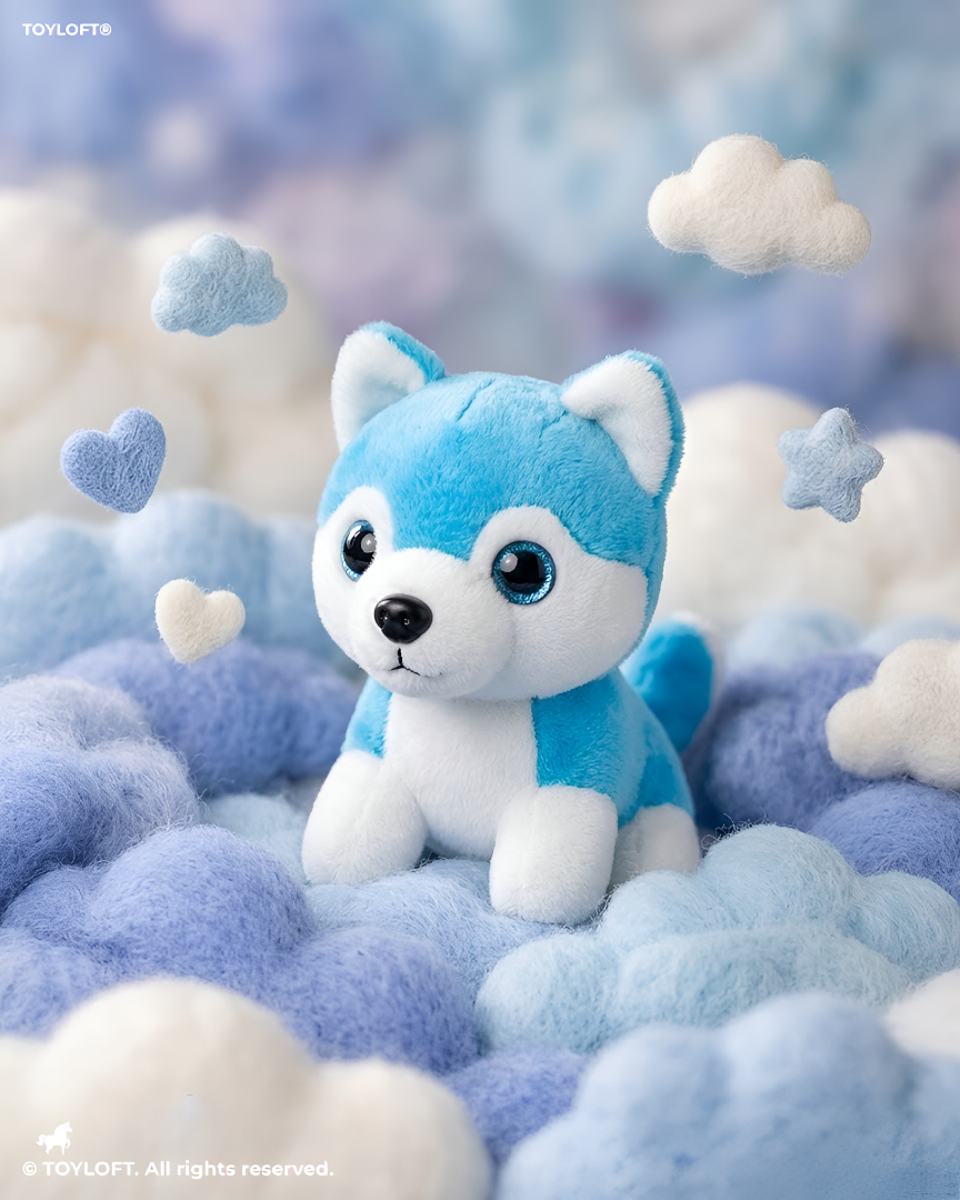 Husky Plush Puppy – 7-Inch Blue  Soft Stuffed Toy ST16789