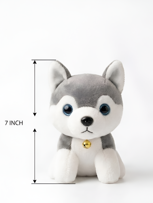Husky Plush Puppy – 7-Inch Grey Soft Stuffed Toy ST16789