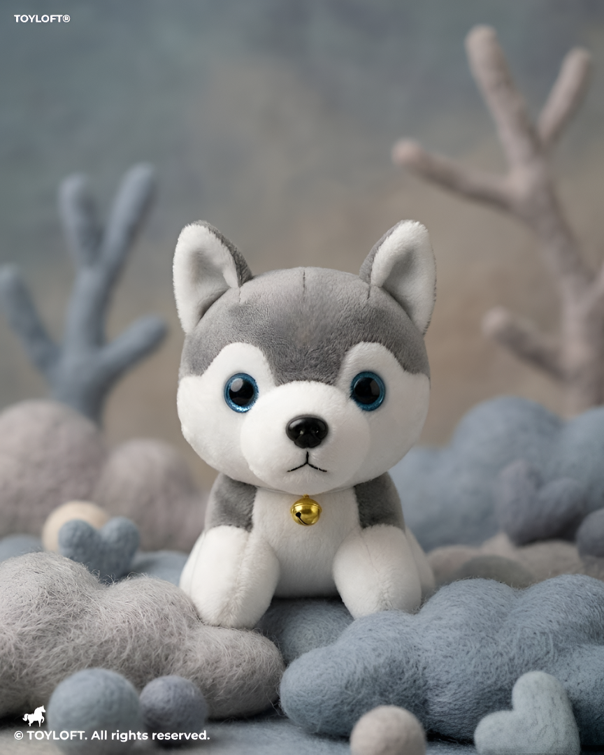 Husky Plush Puppy – 7-Inch Grey Soft Stuffed Toy ST16789