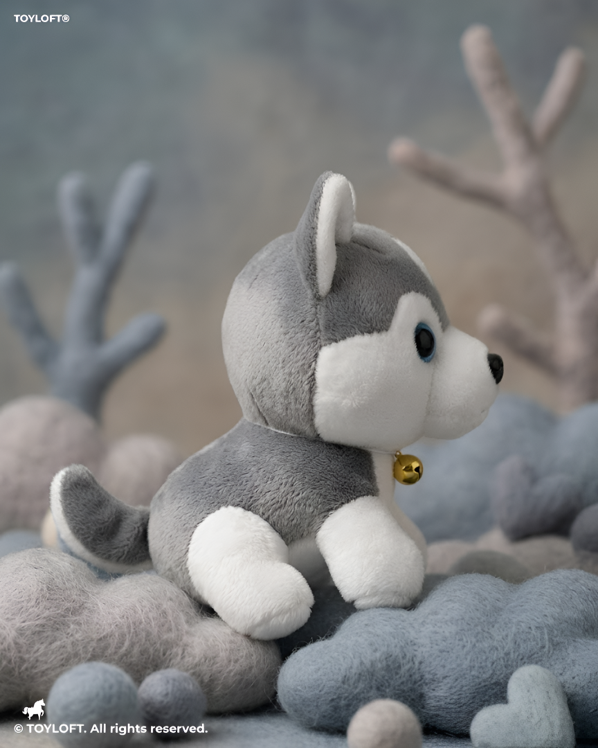 Husky Plush Puppy – 7-Inch Grey Soft Stuffed Toy ST16789
