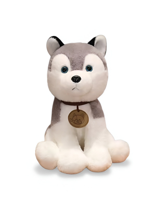Husky Plush Toy - 25cm  Soft Grey & White Stuffed Animal Puppy ST16297.