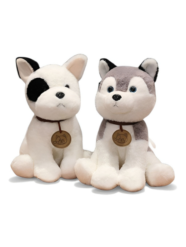 Husky Plush Toy - 25cm  Soft Grey & White Stuffed Animal Puppy ST16297.