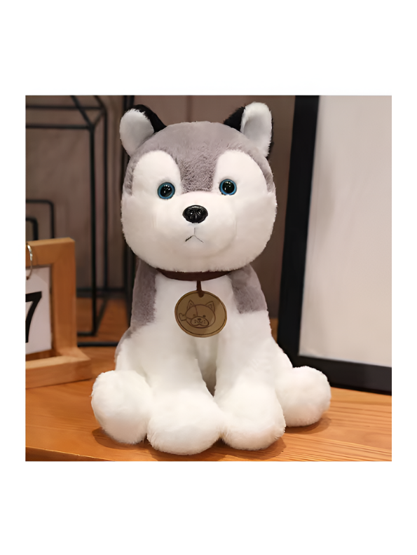 Husky Plush Toy - 25cm  Soft Grey & White Stuffed Animal Puppy ST16297.