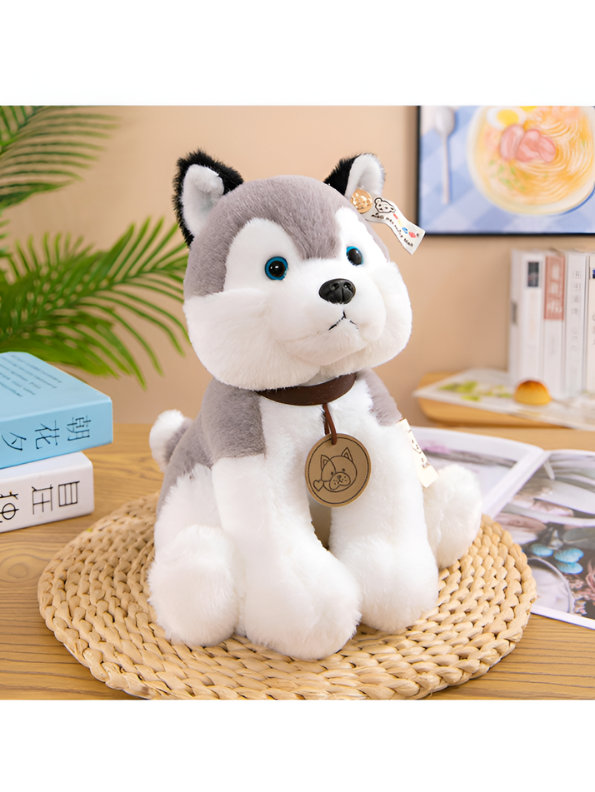 Husky Plush Toy - 25cm  Soft Grey & White Stuffed Animal Puppy ST16297.