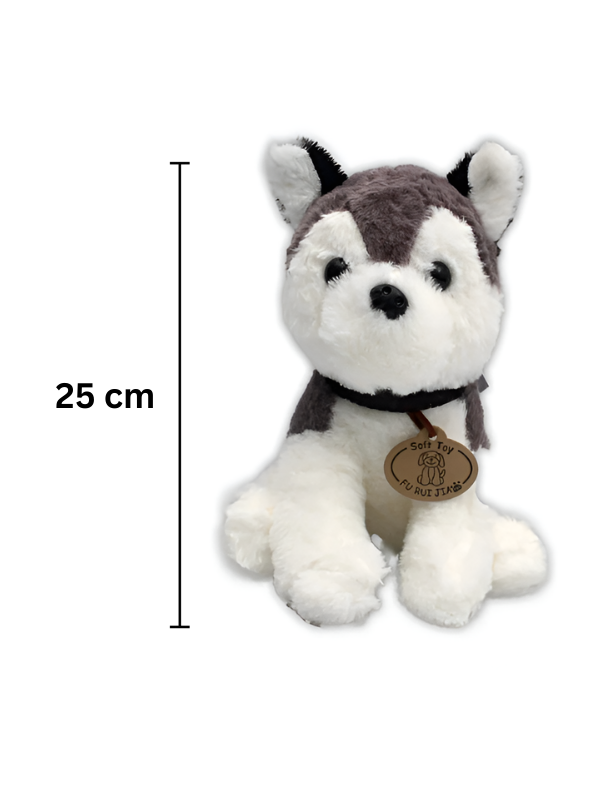 Husky Plush Toy - 25cm  Soft Grey & White Stuffed Animal Puppy ST16297.
