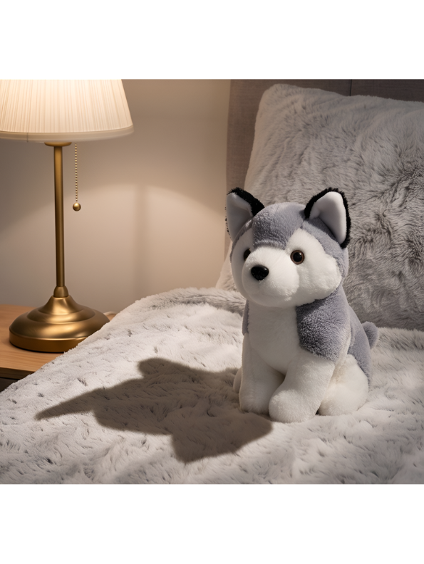 Husky Plush Toy – 8-Inch Cute Siberian Husky Stuffed Animal Puppy, Soft Dog Plushie for Kids ST11089