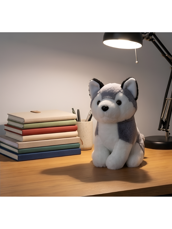 Husky Plush Toy – 8-Inch Cute Siberian Husky Stuffed Animal Puppy, Soft Dog Plushie for Kids ST11089