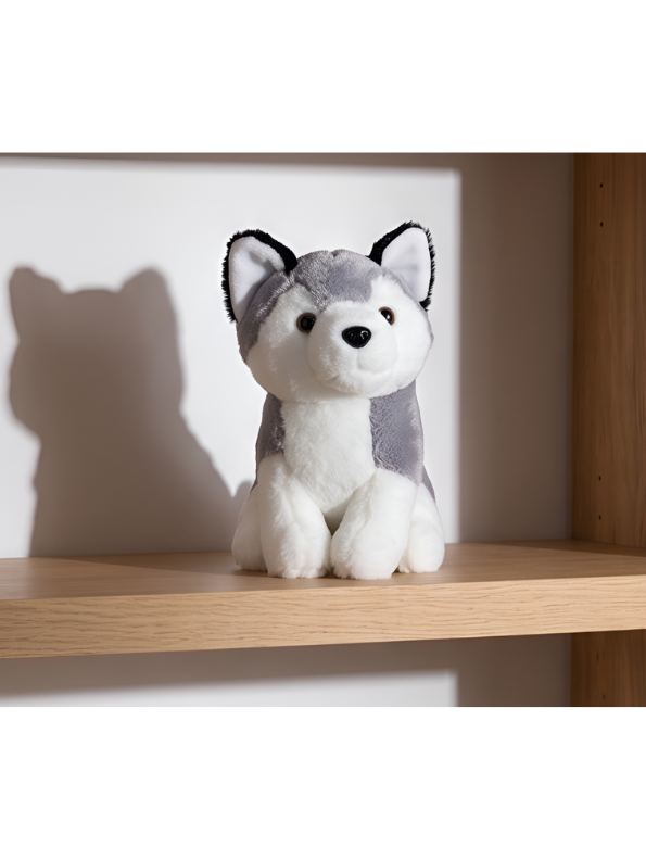 Husky Plush Toy – 8-Inch Cute Siberian Husky Stuffed Animal Puppy, Soft Dog Plushie for Kids ST11089
