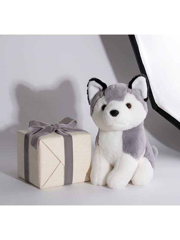 Husky Plush Toy – 8-Inch Cute Siberian Husky Stuffed Animal Puppy, Soft Dog Plushie for Kids ST11089