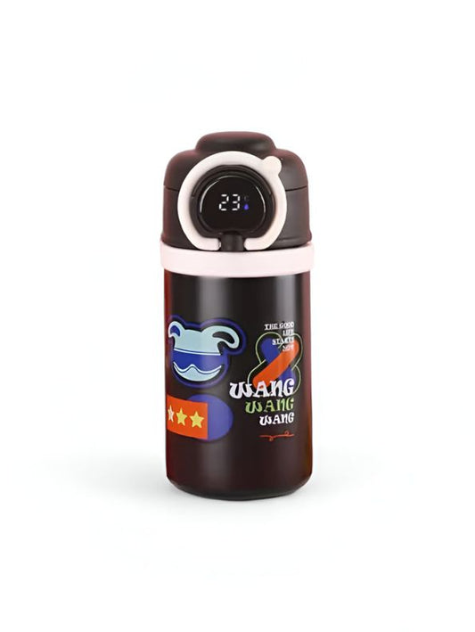Black - HydroMate Stainless Steel Water Bottle 550ml – Smart Temperature Display, Push Sipper Lid, Leakproof & Travel-Friendly NOV7252.