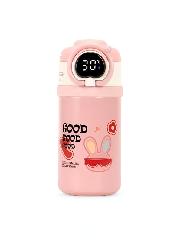 HydroMate Stainless Steel Water Bottle 550ml – Smart Temperature Display, Push Sipper Lid, Leakproof & Travel-Friendly NOV7252.