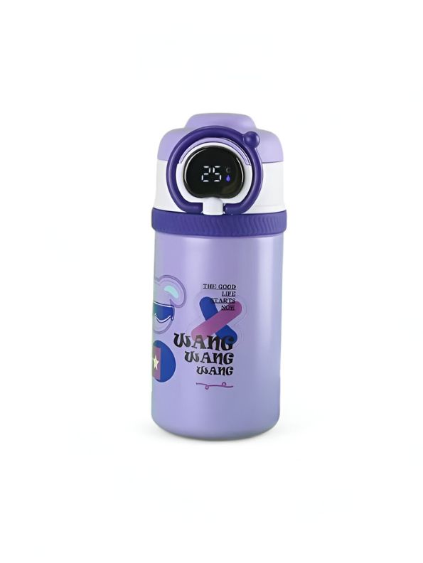 HydroMate Stainless Steel Water Bottle 550ml – Smart Temperature Display, Push Sipper Lid, Leakproof & Travel-Friendly NOV7252.
