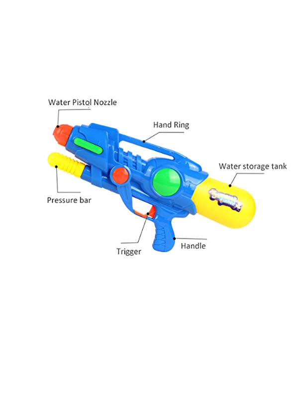 HydroMax – 480ml High-Pressure Water Gun Pichkari | Long Distance Pump Water Blaster Toy Yellow LMI14319.