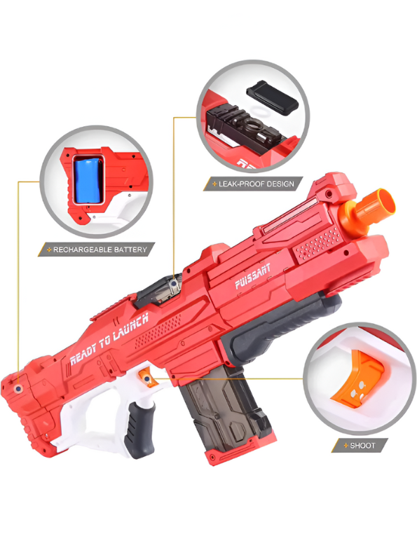 HydroStrike 600 Automatic Electric Water Gun – 600ML High-Pressure Spray Gun for Summer Fun LMI14350.