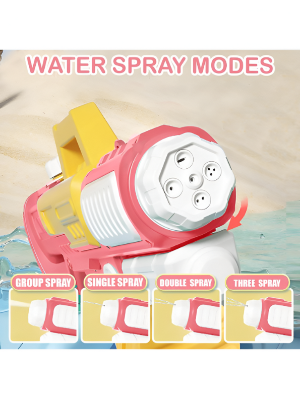 HydroTank – 1200ml High-Capacity Backpack Water Blaster | Adjustable Straps Summer Outdoor Pichkari Toy Pink LMI11797.