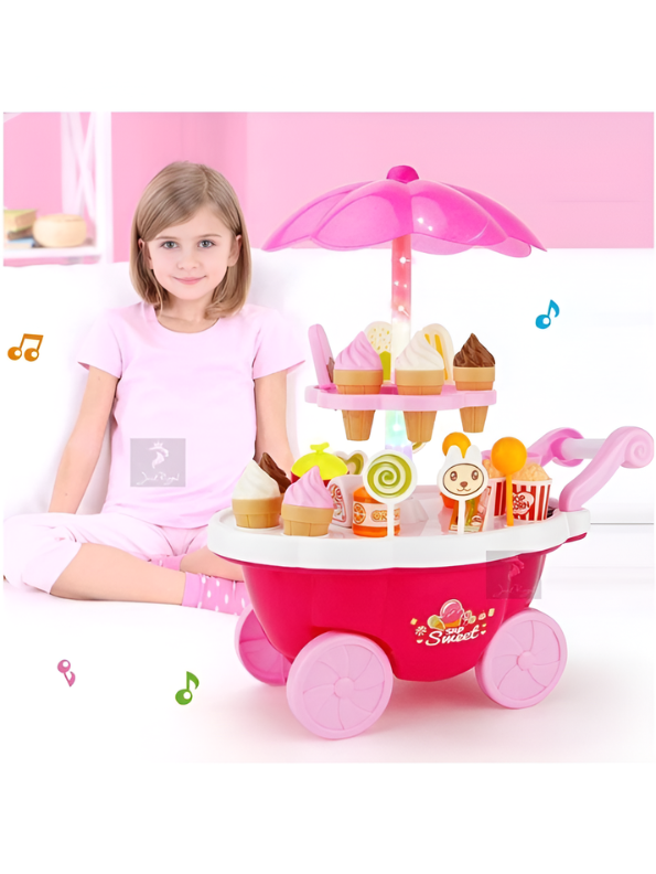 Ice Cream Cart Toy for Kids with Music & Lights TV1534.