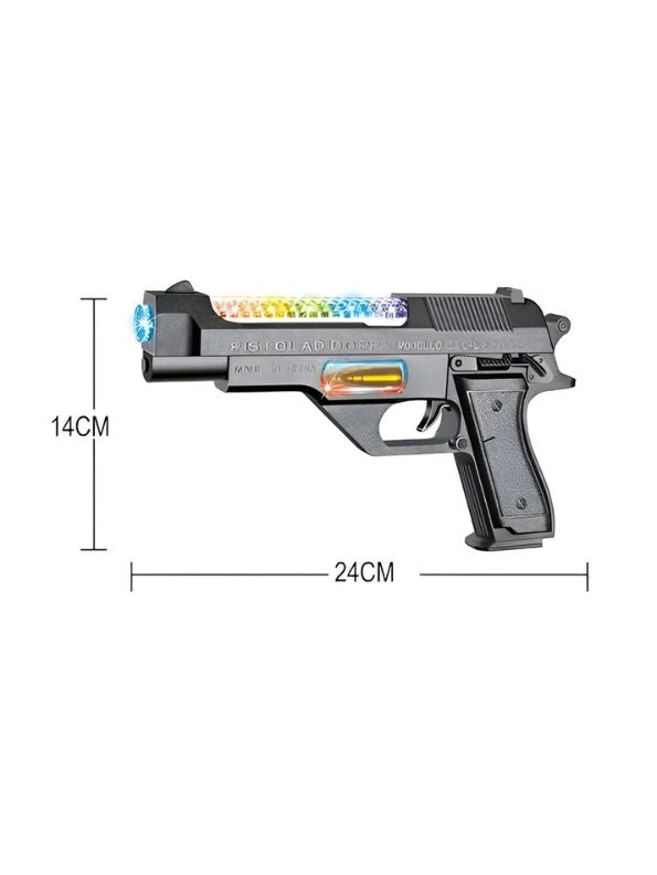 Imitate True Firepower – Battery Operated Machine Gun Toy for Kids | Flashing Lights & Realistic Sound | Colorful Army Design LMI14751.