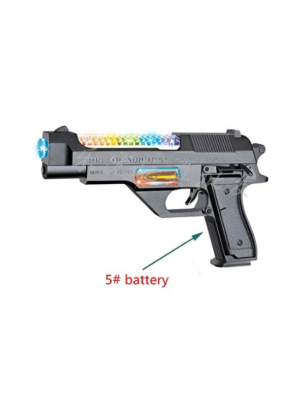 Imitate True Firepower – Battery Operated Machine Gun Toy for Kids | Flashing Lights & Realistic Sound | Colorful Army Design LMI14751.