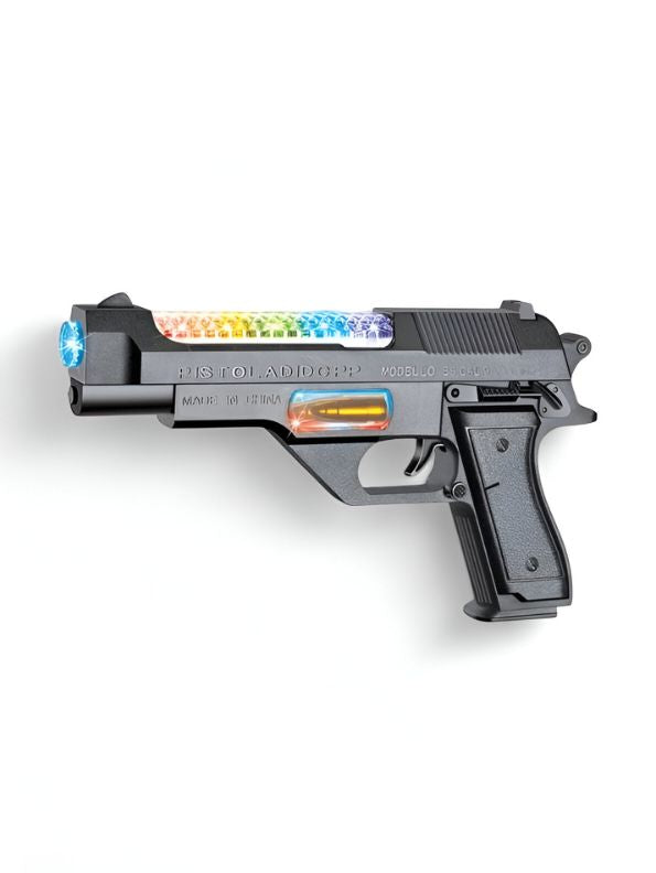 Imitate True Firepower – Battery Operated Machine Gun Toy for Kids | Flashing Lights & Realistic Sound | Colorful Army Design LMI14751.