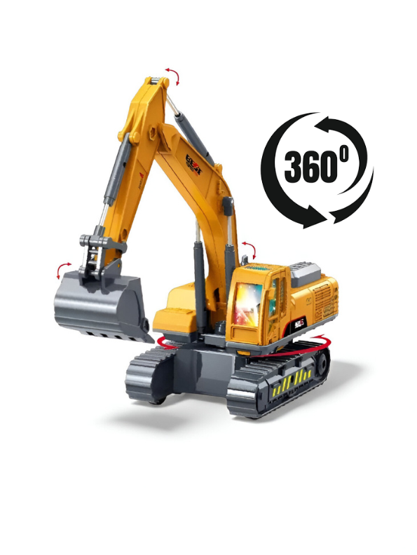 Inertial Engineering Truck – 360° Rotating Remote Control Construction Vehicle LMI15423.