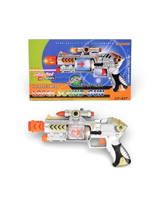 Infrared Laser Sound Toy Gun with LED Lights & Vibration TV2563.