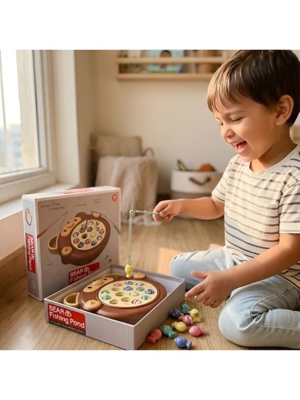 Interactive Bear Rotating Fishing Board Game – Motor Skills Toy for Ages 3+LMI14676