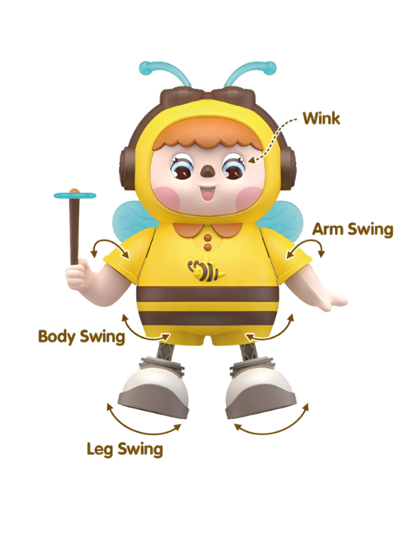 Interactive Bee Dance Musical Toy – Singing & Dancing LED Bee Robot LMI12391.