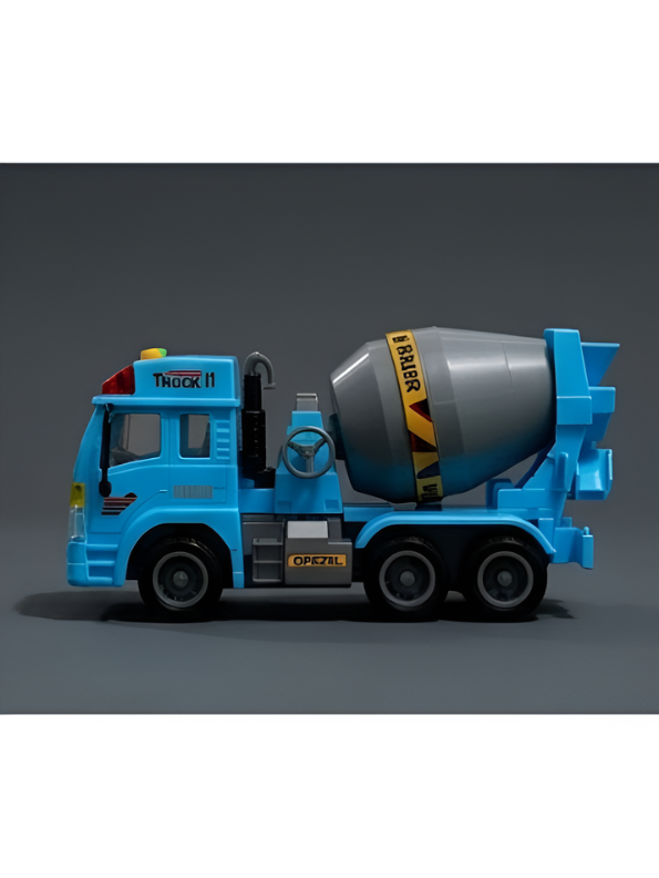 Interactive Blue Toy Cement Mixer Truck for Toddlers with Lights & Sound LMI16920