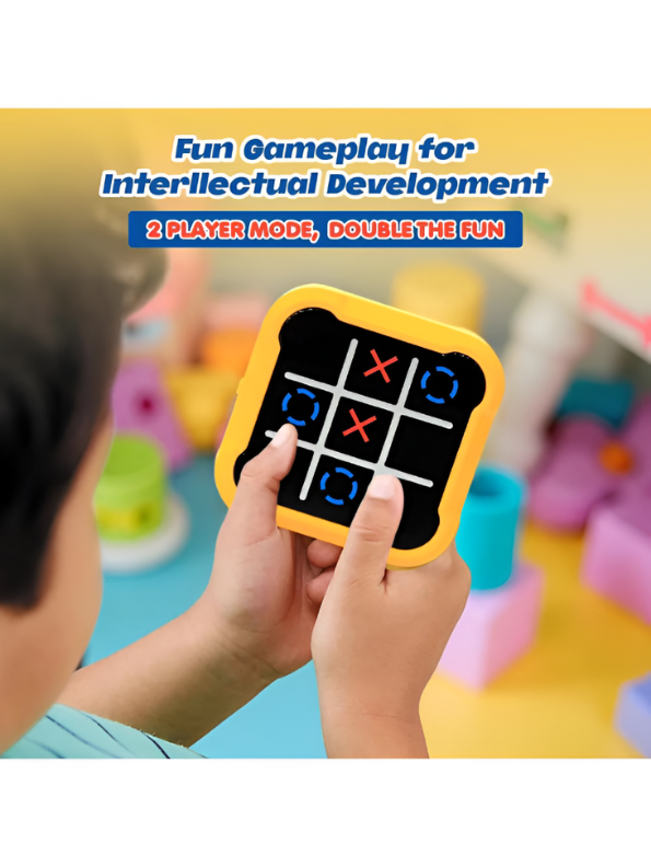 Interactive Electronic Tic-Tac-Toe Game with Touch Screen  2-Player Handheld Brain Teaser Puzzle & Memory Training Toy  Portable Travel Game for Kids TV5893