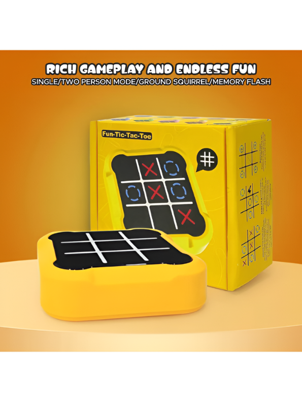 Interactive Electronic Tic-Tac-Toe Game with Touch Screen  2-Player Handheld Brain Teaser Puzzle & Memory Training Toy  Portable Travel Game for Kids TV5893