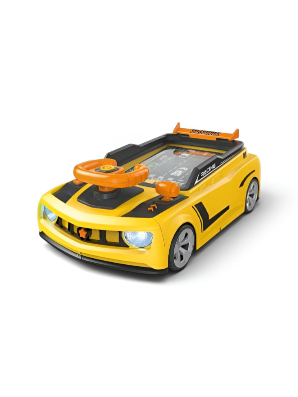 Interactive Kids Driving Simulator Toy Car – Adventure Racing Game with Steering Wheel, Lights & Sounds, Inertial Pull-Back Toy Car for Toddlers TV1436
