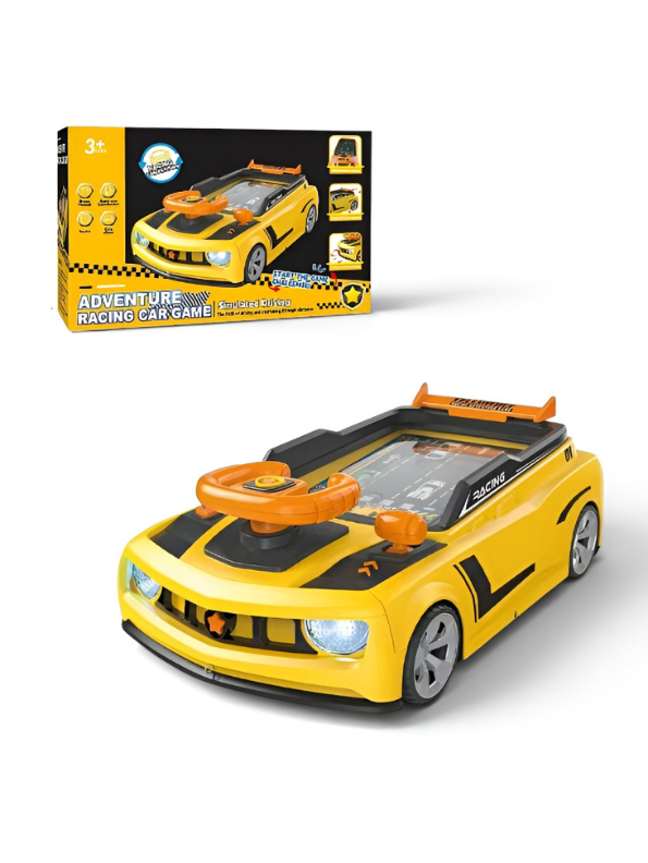 Interactive Kids Driving Simulator Toy Car – Adventure Racing Game with Steering Wheel, Lights & Sounds, Inertial Pull-Back Toy Car for Toddlers TV1436