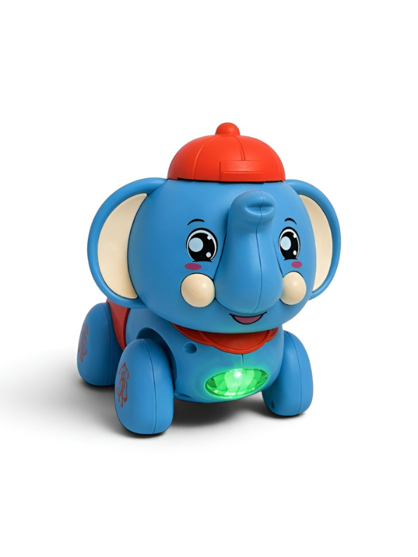 Interactive Musical Blue Elephant Toy with LED Lights – Educational Walking & Singing Elephant for Toddlers & Kids (Age 3+) TV5705