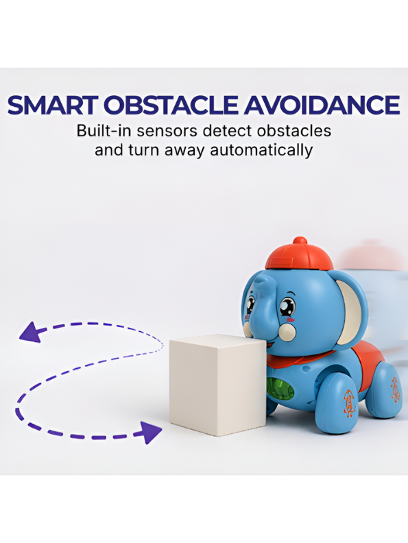 Interactive Musical Blue Elephant Toy with LED Lights – Educational Walking & Singing Elephant for Toddlers & Kids (Age 3+) TV5705